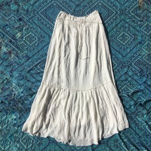 NWOT Zara Trafluc long white maxi skirt